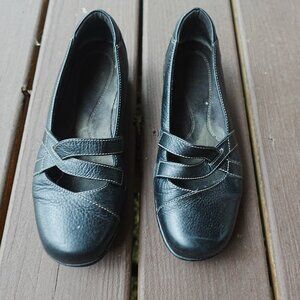 Clarks Bendables Black Leather Comfort Shoes Mary Jane 38733 Size 9 Women